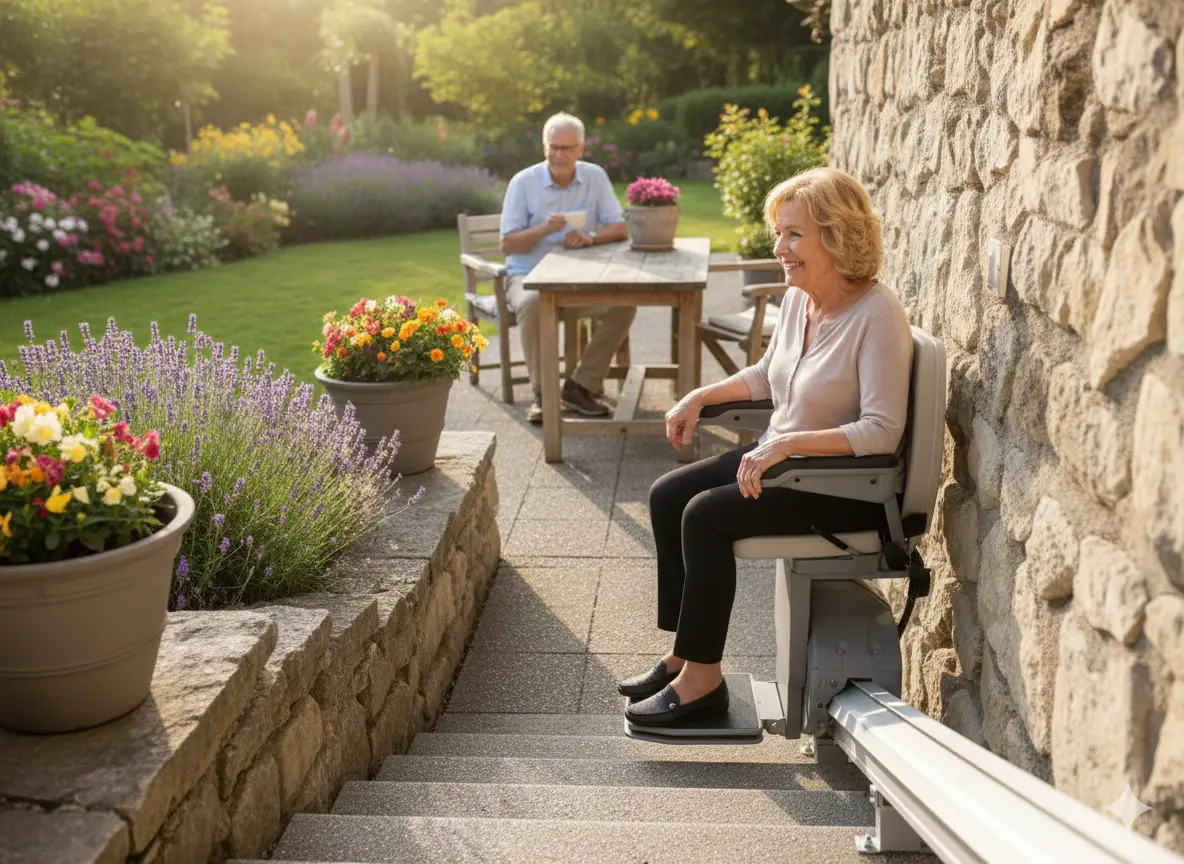 Treppenlift-Lösung in einem bayerischen Einfamilienhaus