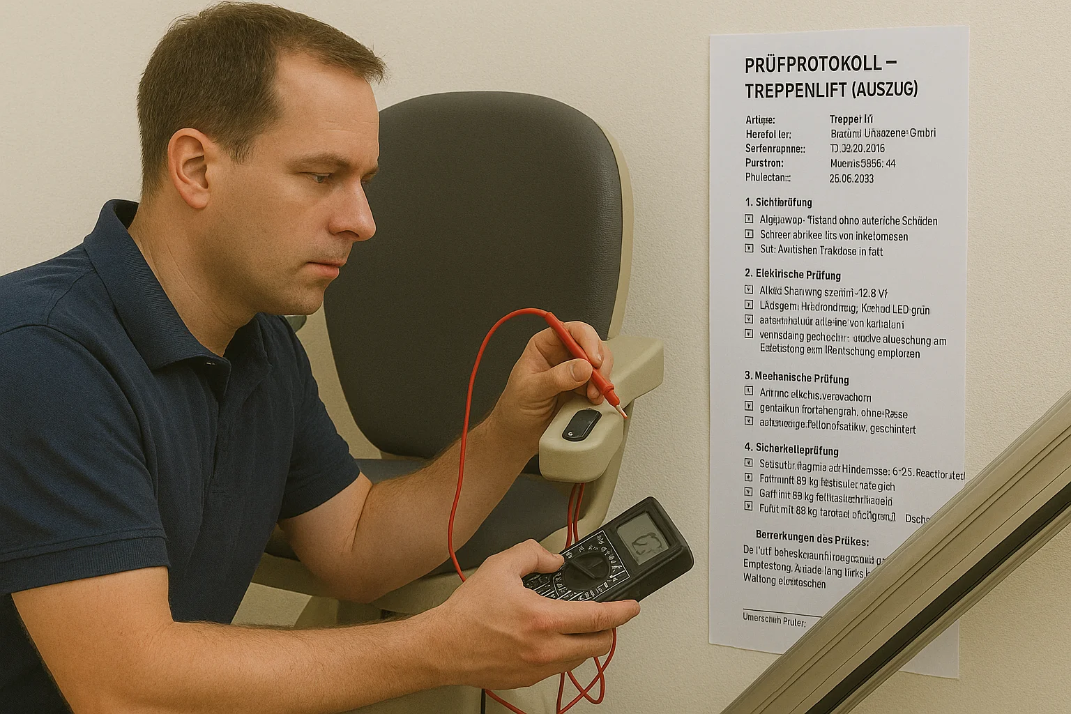 Beispiel eines Prüfprotokolls (Auszug)