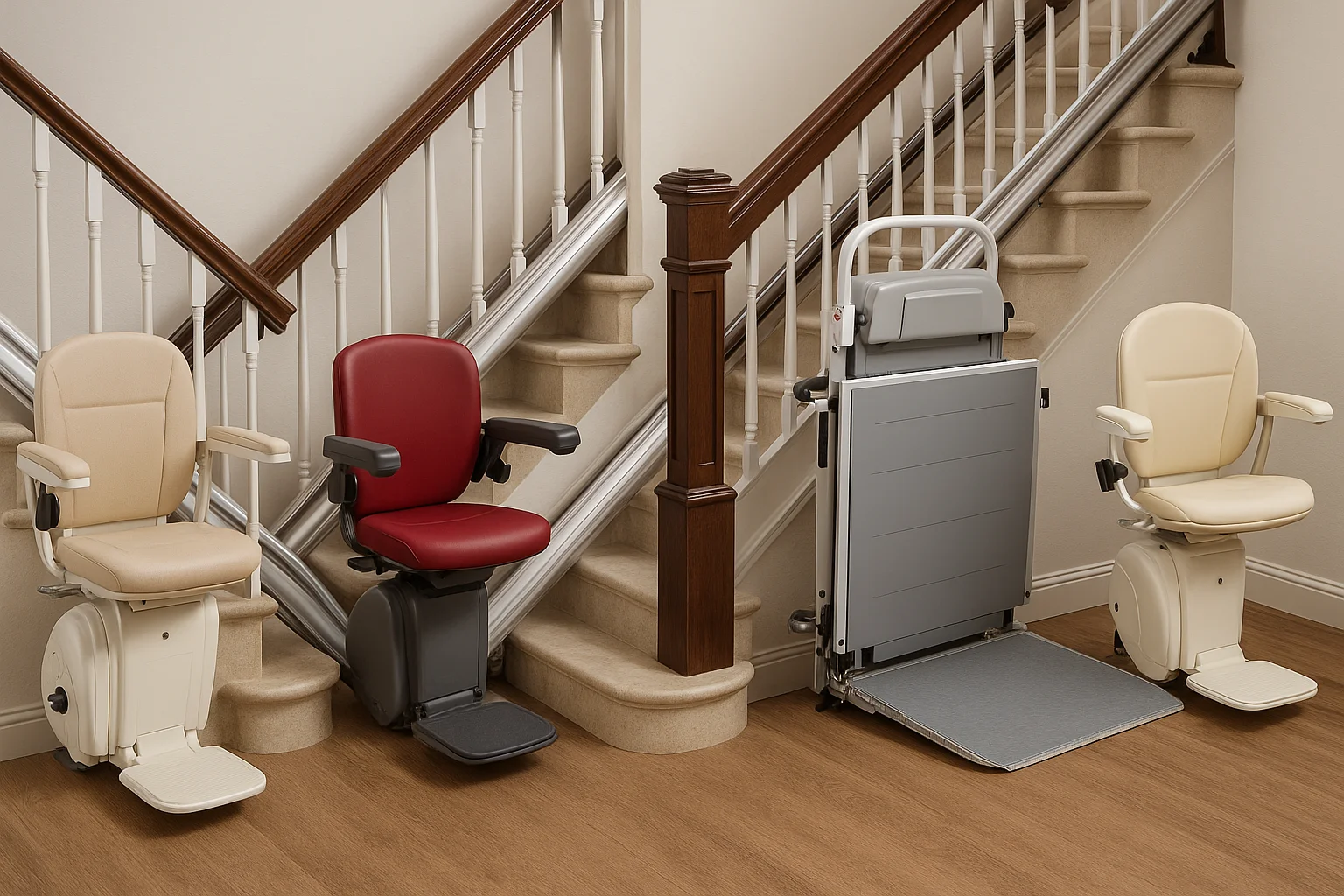 Verschiedene Treppenlift-Typen im Überblick