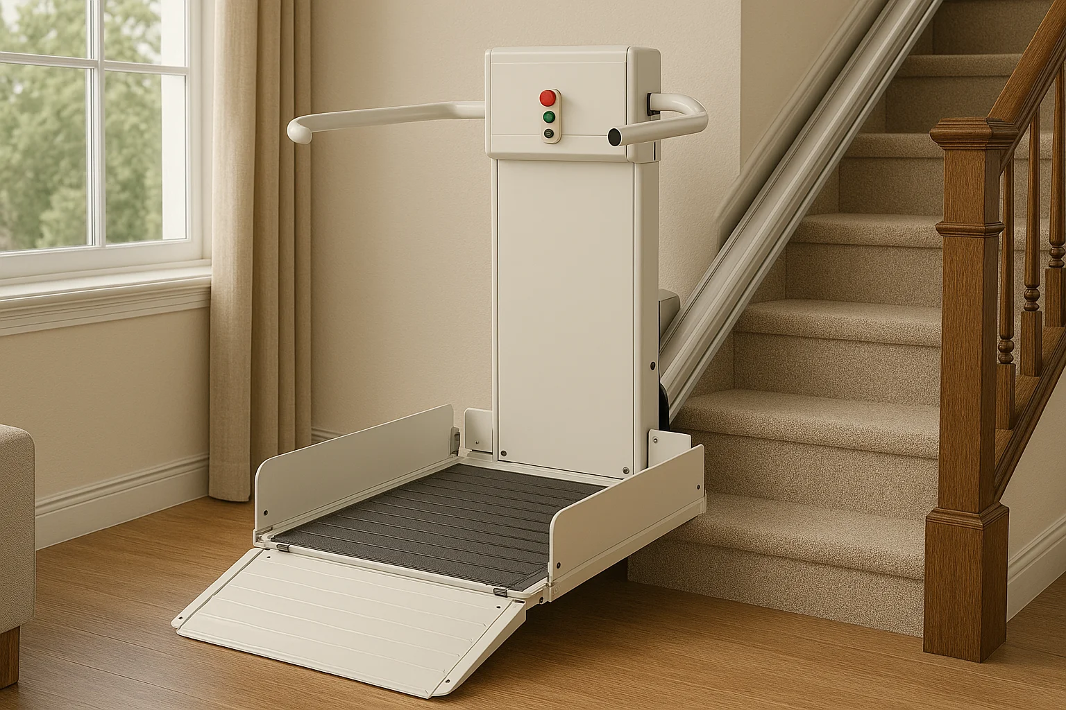 Plattformlift im Treppenhaus